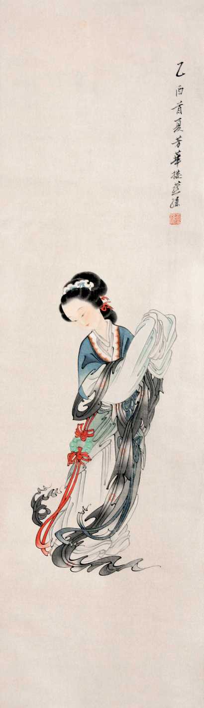 徐操 仕女 立轴